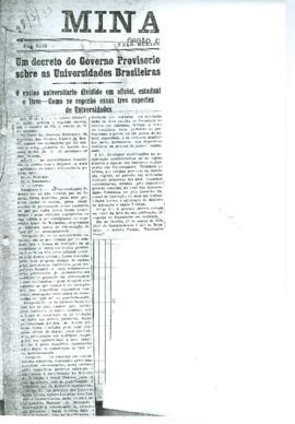 Decreto nº 22.579 de 27/3/1933 - decreta que as Universidades Brasileiras poderão ser federais, e...