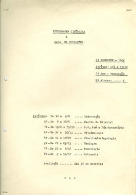 Enfermagem Cirúrgica e Sala de Operações - 2º sem. 1966