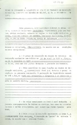 Termo de Concessão e Aceitação Regime de Trabalho
