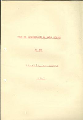 Curso de Especialização - 4 ano Relação de Notas 1967