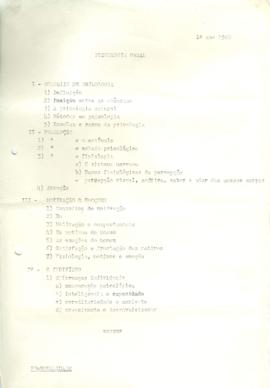 Programa de Psicologia Geral - 1º ano