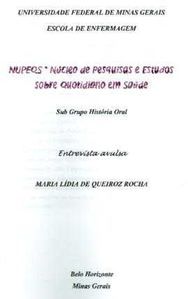 Maria Lídia de Queiroz Rocha - 1ª parte