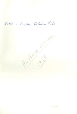 Vanda Ribeiro Vale - Histórico Escolar 1956