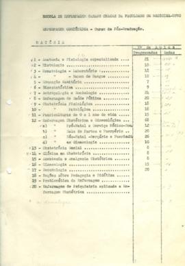 Matéria de Pós Graduação Enfermagem Obstétrica