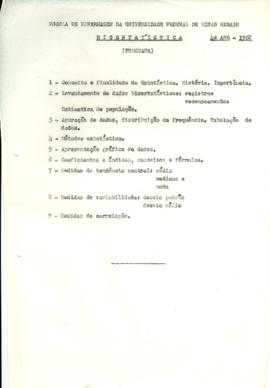 Programa de Bioestatística - 4º ano