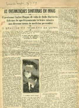 As organizações sanitarias em Minas - 15.02.34