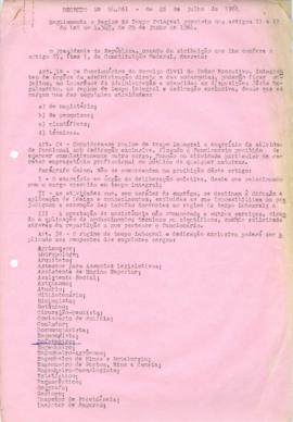 Decreto nº 54.061 de 26/7/1964 - regulamenta o regime de tempo integral previsto nos artigos 11 e...