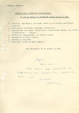 Programa para o Curso de Bioestatística