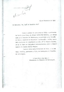 Correspondencia da Escolla de enfermeiras Anna Nery
