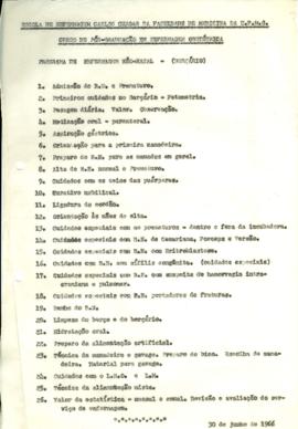 Programa de Enfermagem Neo-Natal - Berçário