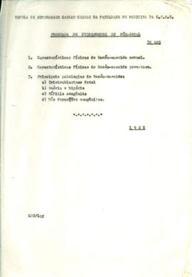Programa de Fundamentos de Neo-Natal - 3º ano