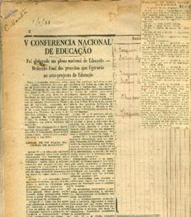 V Conferencia Nacional de Educação
