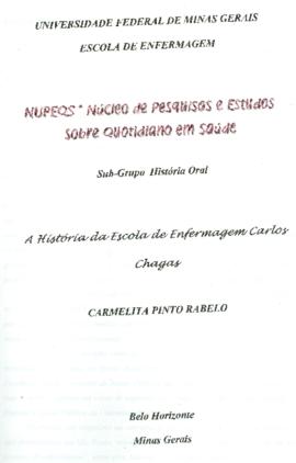 Carmelita Pinto Rabelo - 1ª parte