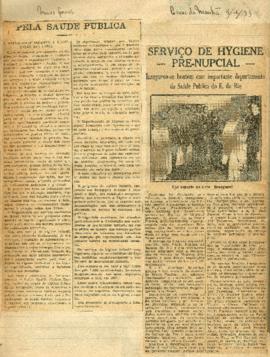 Pela Saúde Pública - A Mortalidade Infantil e a Educação Sanitária e Serv. de Hygiene - Pré-nupcial