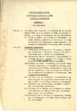 Documento da Secretaria de Estado de Saúde referente a regulamentos do Serviço de Enfermagem - 19...