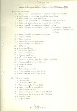 Programa de Microbiologia - 1º ano