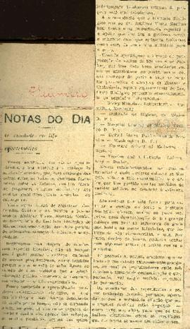 Notas do Dia - Combate ao Tifo, Dia do Leproso e Obra sinistra da Tuberculose