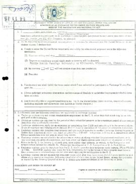 Statement To Be Signed By Appl. For Exchange