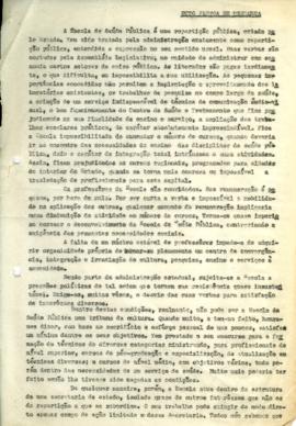 Carta de Otto Pessoa sugerindo a anexação da Escola à Universidade Federal