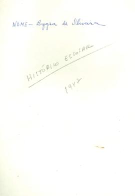 Lygia de Oliveira - Histórico Escolar 1947