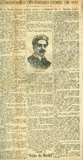 A Propósito do Prêmio Nobel de 1932