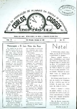 Jornal Cinco P'ras Dez - Dezembro 1938