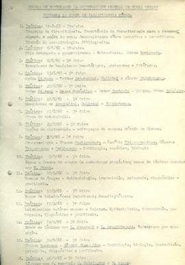 Programa do Curso de Parasitologia Médica