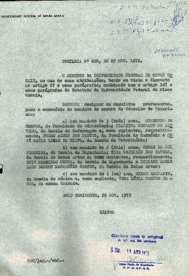 Portaria nº 628 de 29 Novembro 1972