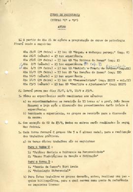 Programa de Psicologia - Turmas C e D