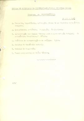Programa de Bioestatística - 3º ano