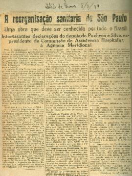 A reorganização sanitaria de São Paulo
