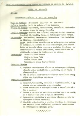 Enfermagem Cirúrgica e Sala de Operações - 2º ano