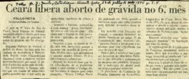 Ceará Libera Aborto de Grávida no 6º Mês entre outros