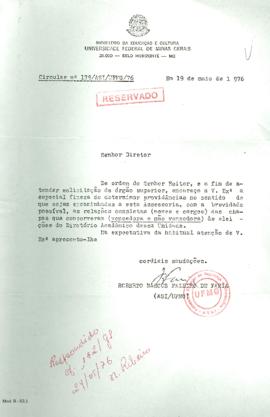Circular nº 179-ASI-UFMG-76 a Circular 347-76-ASI-UFMG