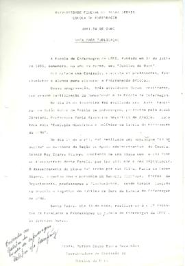 Nota para Publicação