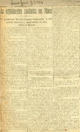 As organizações sanitárias em Minas - 07.02.34