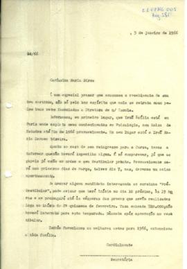 Correspondência - Janeiro a Fevereiro de 1966