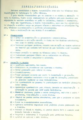 Documentos referentes a normas de serviços de visita domiciliar - década de 1950 (?)