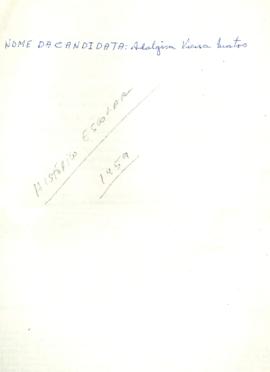 Adalgisa Vieira Matos - Histórico Escolar 1959
