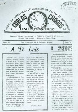 Jornal Cinco P'ras Dez - 22 setembro 1937