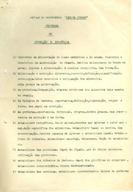 Programa de Nutrição e Dietética