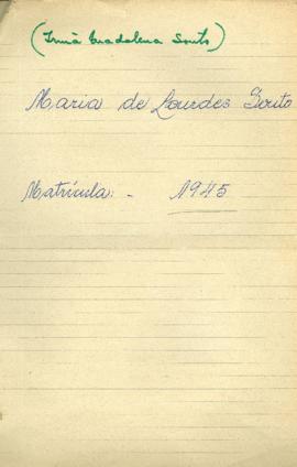 Maria de Lourdes Souto - Irmã Madalena Souto