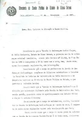 Ofício ao Ministro da Educação e Saúde Pública