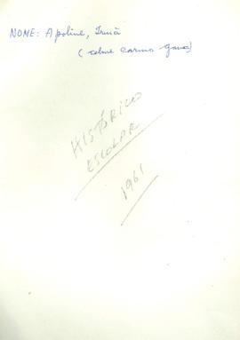 Apoline, Irmã - Histórico Escolar 1961
