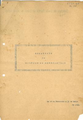 Relatório do Serviços de Enfermeiras - Fevereiro e Março de 1933