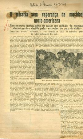 A miseria sem esperança da mocidade norte-americana