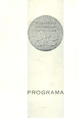 Programa - 1º Congresso Nacional de Enfermagem