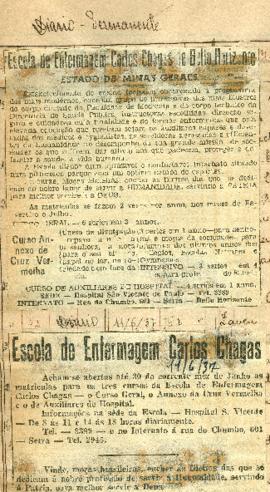 Escola de Enfermagem Crlos Chagas de Bello Horizonte a A morte do professor Carlos Chagas