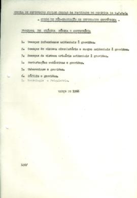 Programa de Clínica Médica e Obstetrícia - 1966
